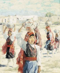 Girls of Isleta, c.1915